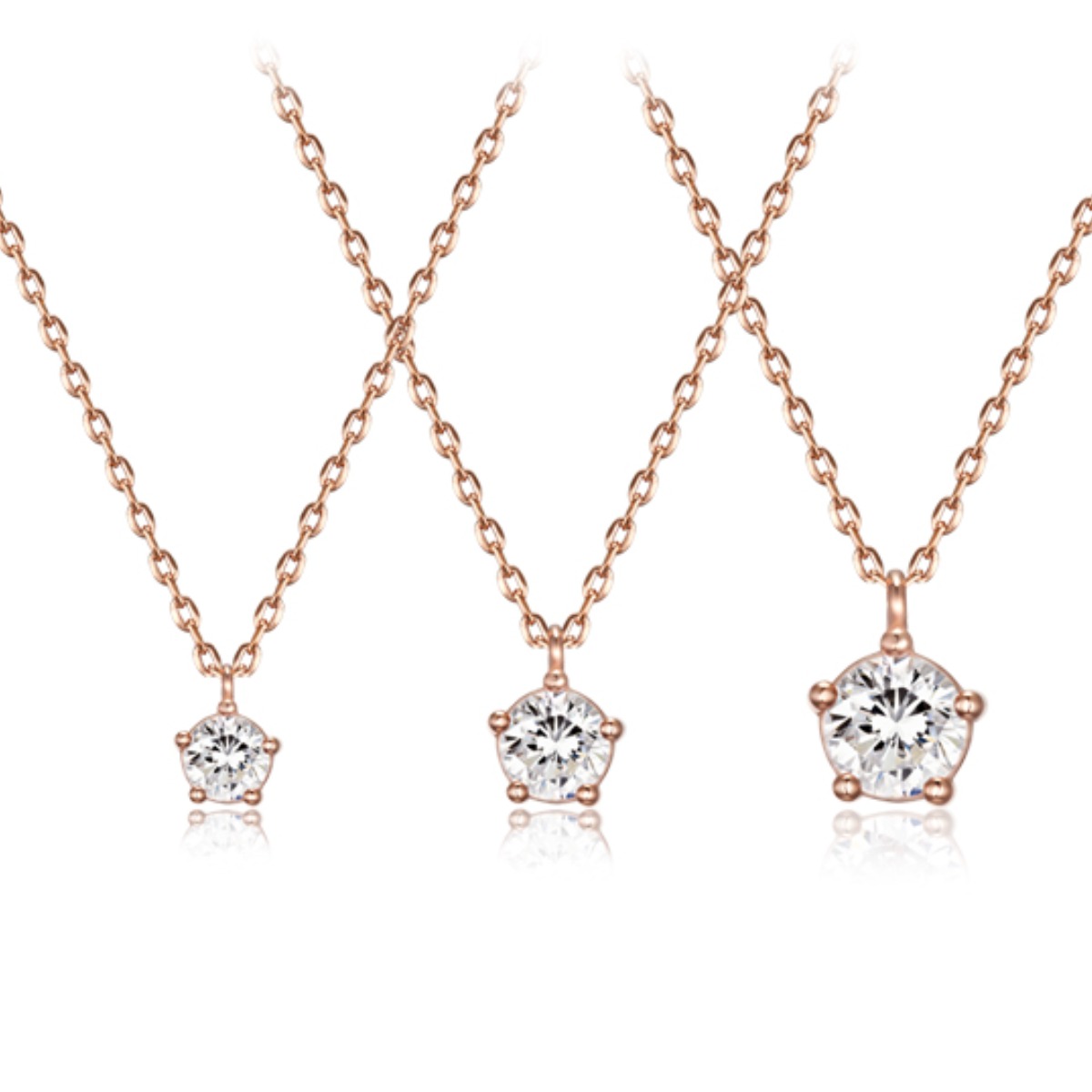 [엘르주얼리] 솔리테어 스톤 1부,3부,5부 목걸이 ELBRNN221 15,900원