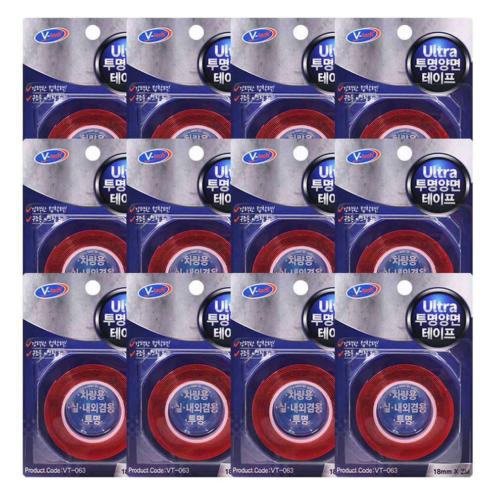 Vtech 울트라 투명 양면 테이프, 12개 18,360원