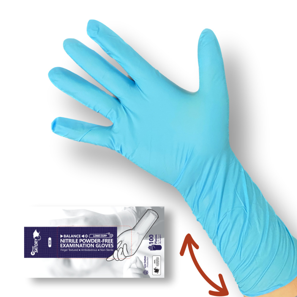 손목긴 두꺼운 니트릴 라텍스 고무장갑 100매 Long Fit Nitrile Latex Glove 30cm 15,990원