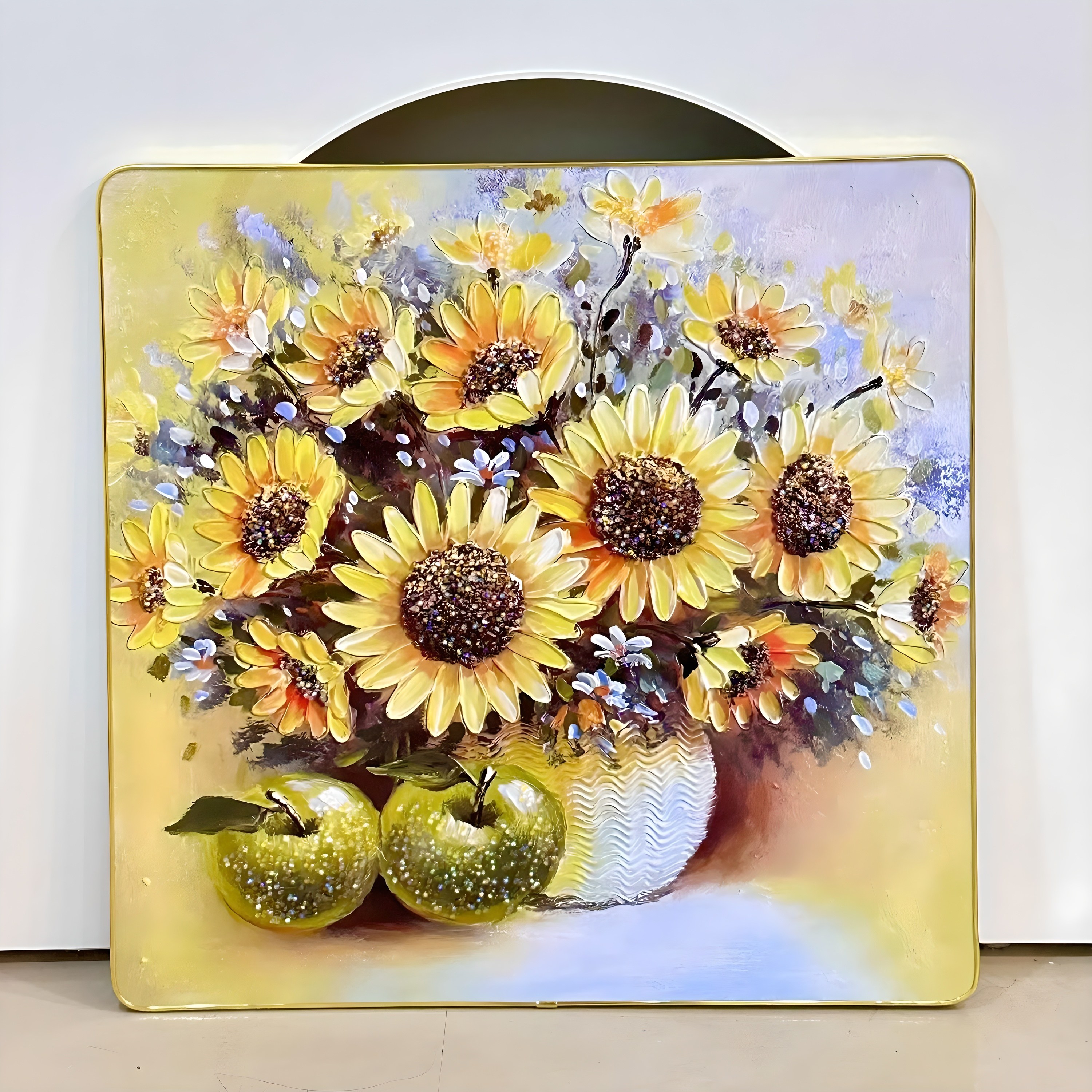 레브갤러리 돈 들어오는  부자되는 해바라기 사과 그림 액자 보석 큐빅 재물운 금전운 행운 집들이 개업 선물 추천 61,500원