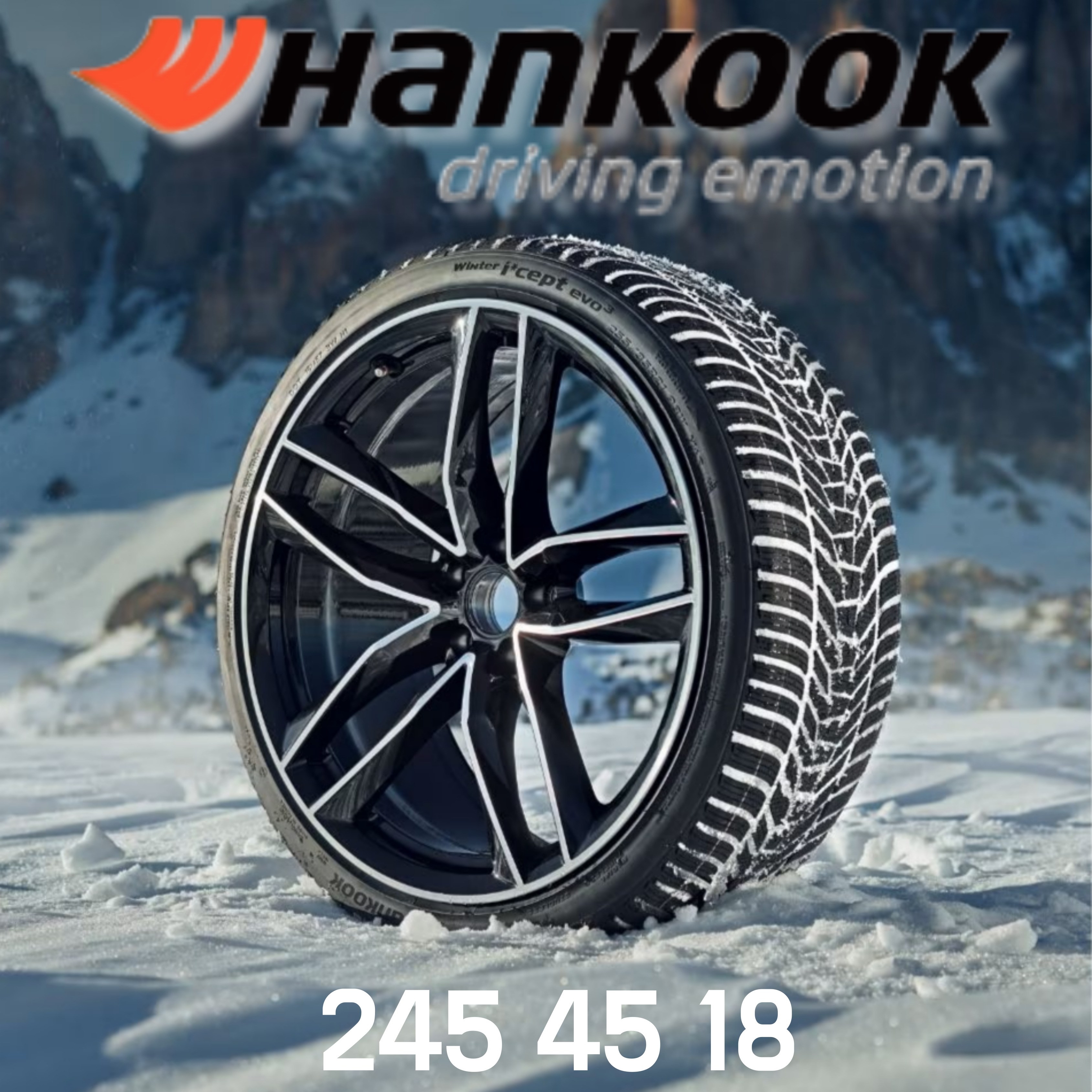 한국타이어245 45 18 윈터 아이셉트 에보3 W330 2454518 고성능타이어 BMW 벤츠 겨울타이어 범타이어 195,800원