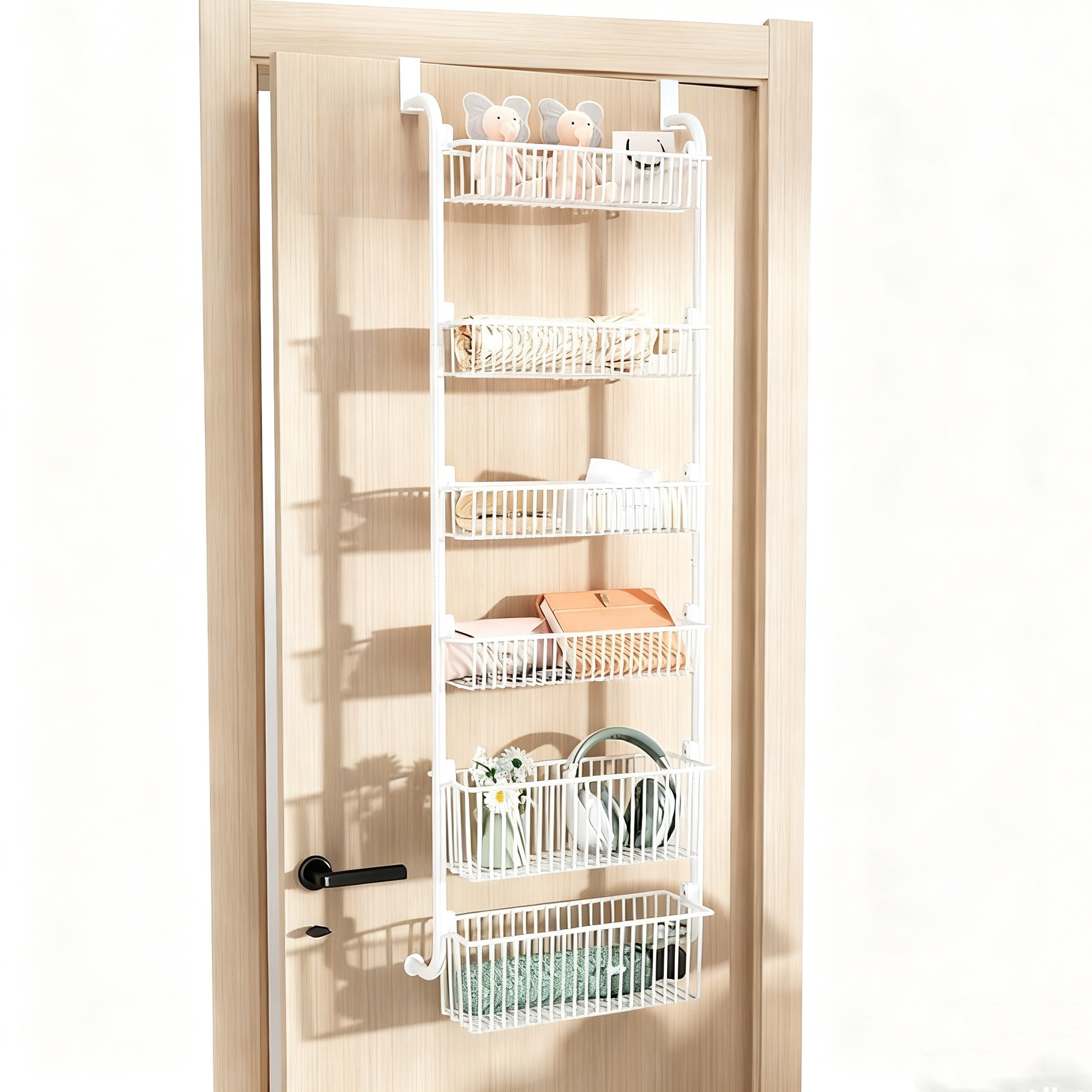 Equator 무타공 문걸이 선반 다용도 메탈 공간활용 수납문선반 2가지 사이즈 바구니있는 31,870원