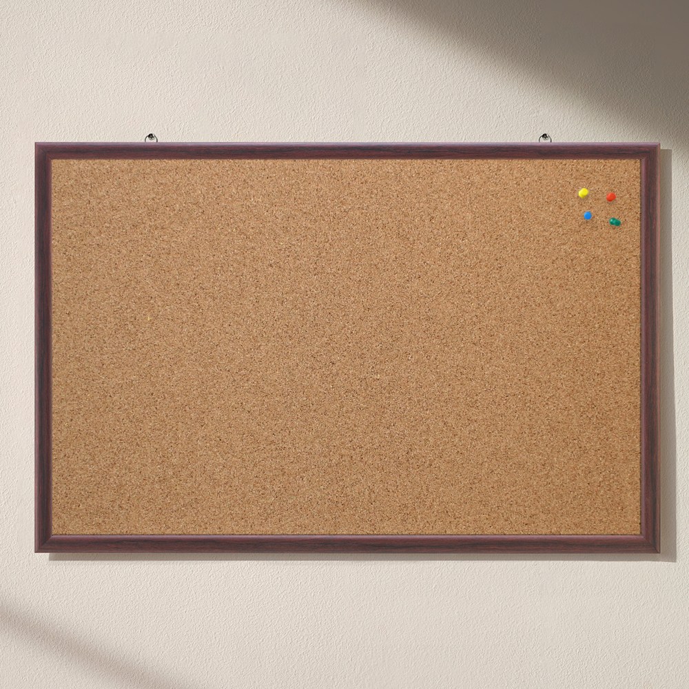 토탈하얀칠판 콜크 게시판 (월넛우드), 월넛우드 76,000원