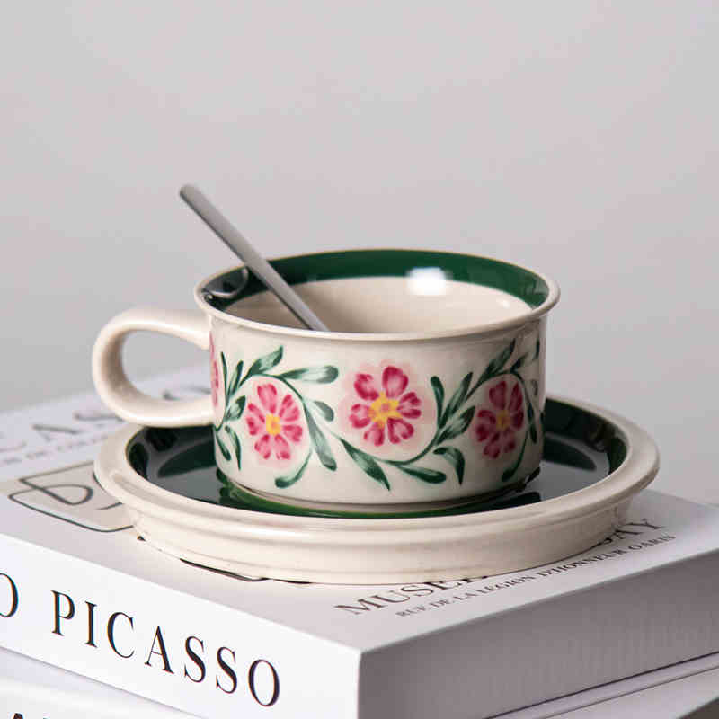북유럽 수출용 빈티지 도자기 예쁜 커피잔 1인조 찻잔세트 16,900원