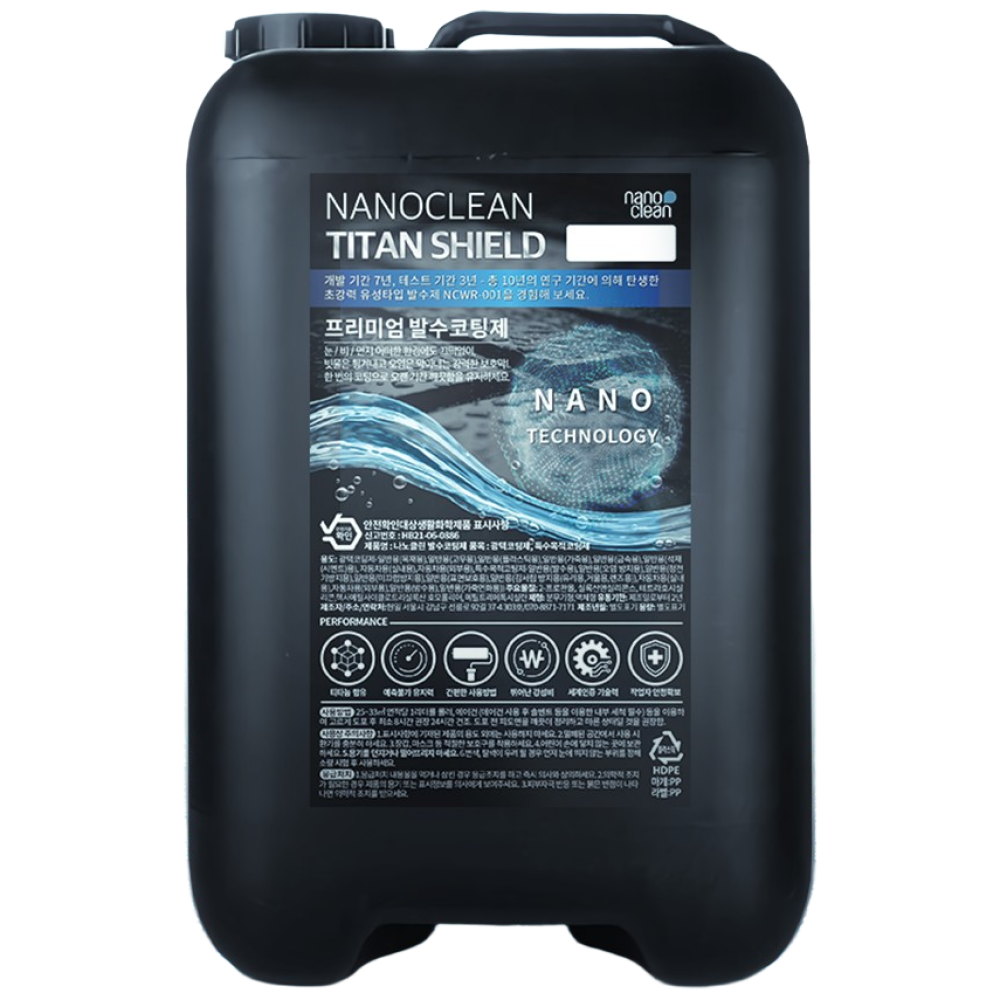 나노클린 타이탄쉴드 19.25리터 유성발수제 방수페인트 건물외벽 코팅방수제 침투형방수액 투명, 1개 199,800원