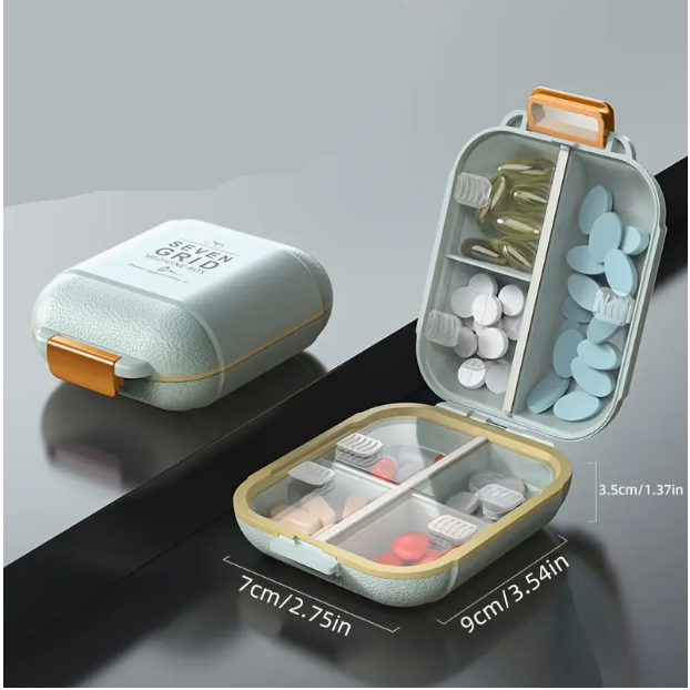 핸썸 휴대용 약통 알약 미니케이스 영양제 비타민 보관함, 1개, 크림 그린 9,700원