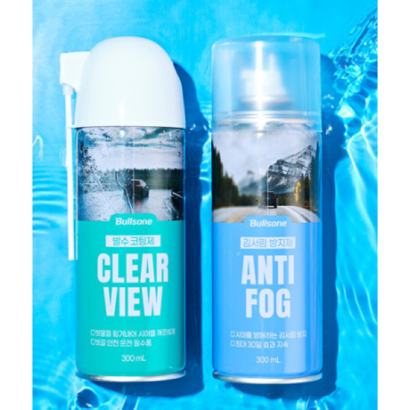 불스원 레인OK (안전시야확보세트) 클리어뷰 발수코팅제+안티포그 김서림방지제(각 1개), 2개, 300ml 23,970원