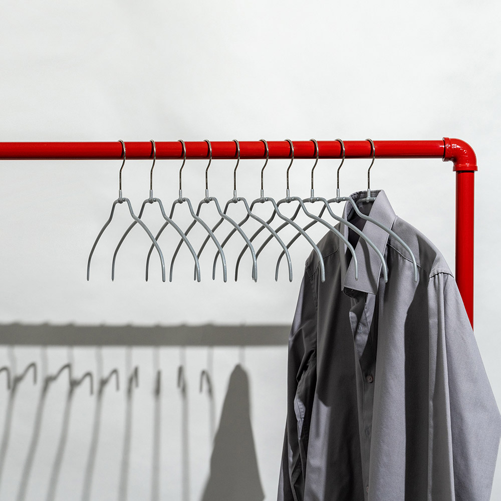 마와 논슬립 옷걸이 실루엣라이트 42FT 넥 얇은 셔츠 블라우스용, 실버, 10개 33,120원