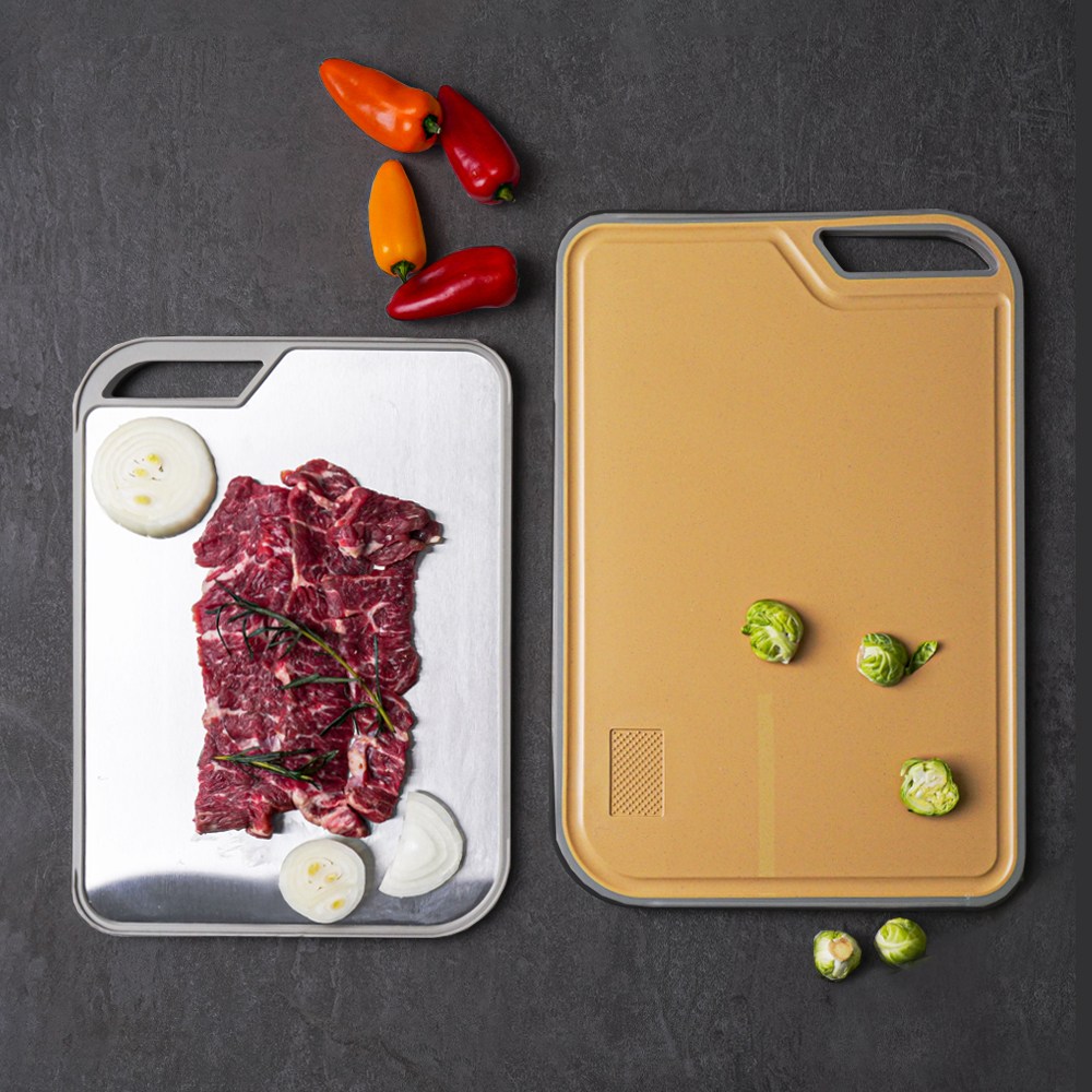 인블룸 색배임 없는 스텐 위생 양면 도마, SILVER (스테인리스), 1개 16,900원