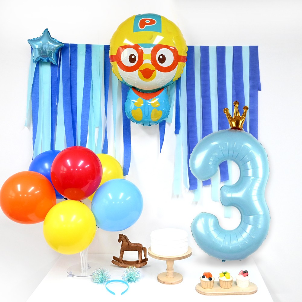 캐릭터 생일파티 세트 캐릭터 쿠로미 뽀로로 피카츄 스트리머 숫자 2 3 4 5 이벤트 17,500원