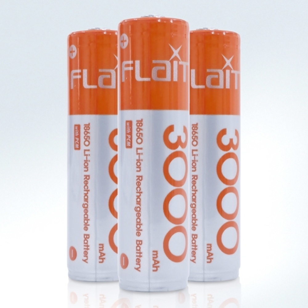 플라이토 18650 리튬이온 충전지 배터리 3000mAh 오렌지, 1개 4,900원