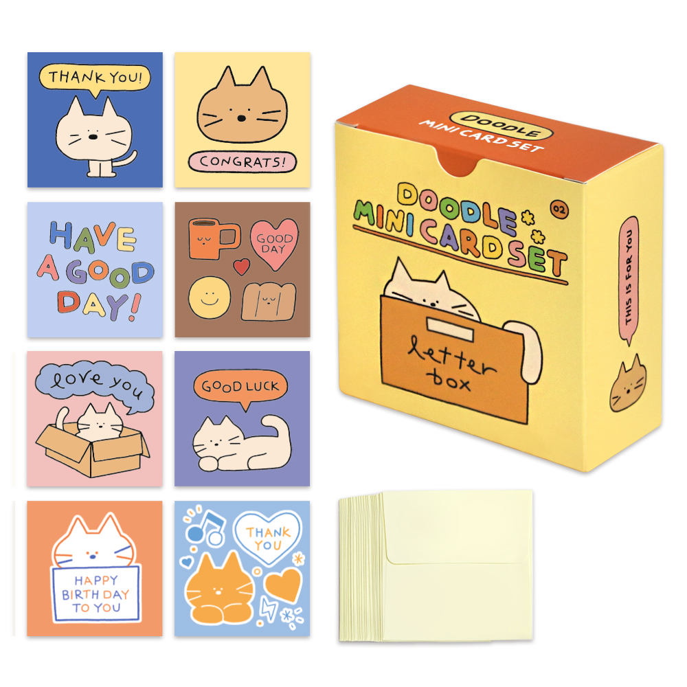 아이코닉 두들 미니카드 8종 x 3p + 봉투포함 24p 세트 8,450원