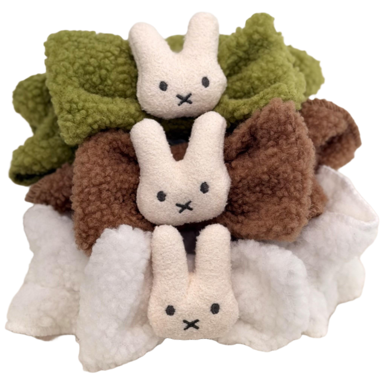 TRIVON 트리본 토끼 세안밴드 3종 세트, 머리띠 화장 세수, 1세트, 브라운,그린,화이트 12,000원