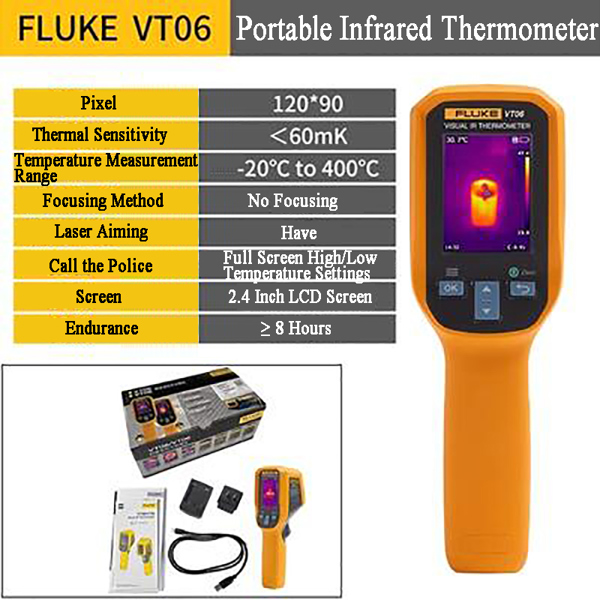 열화상카메라 열감지 휴대용 FLUKE VT06 VT08 비주얼 IR 온도계 적외선 열화상 카메라 -20C-400C 산업용 온도 측정 1,136,920원