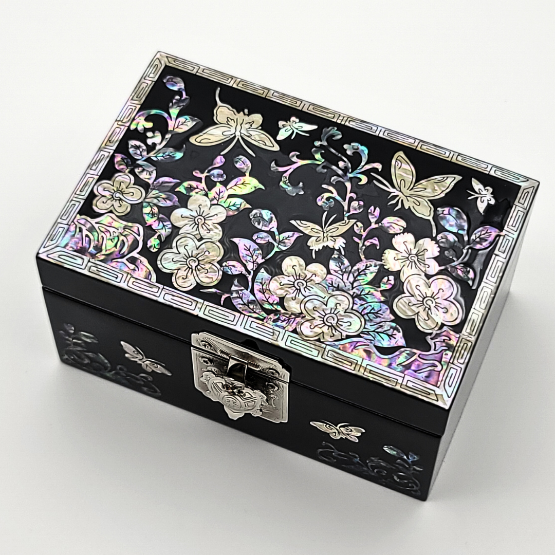 한국민예사 나전칠기 자개 검정 직거북 보석함 돌반지 보관함 외국인 선물, 03 나비 49,800원