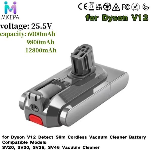 초박형 무선 모델용 배터리  V12 SV20SV30SV35SV46 진공 청소기와 호환 25.5V 6000mAh 86,940원
