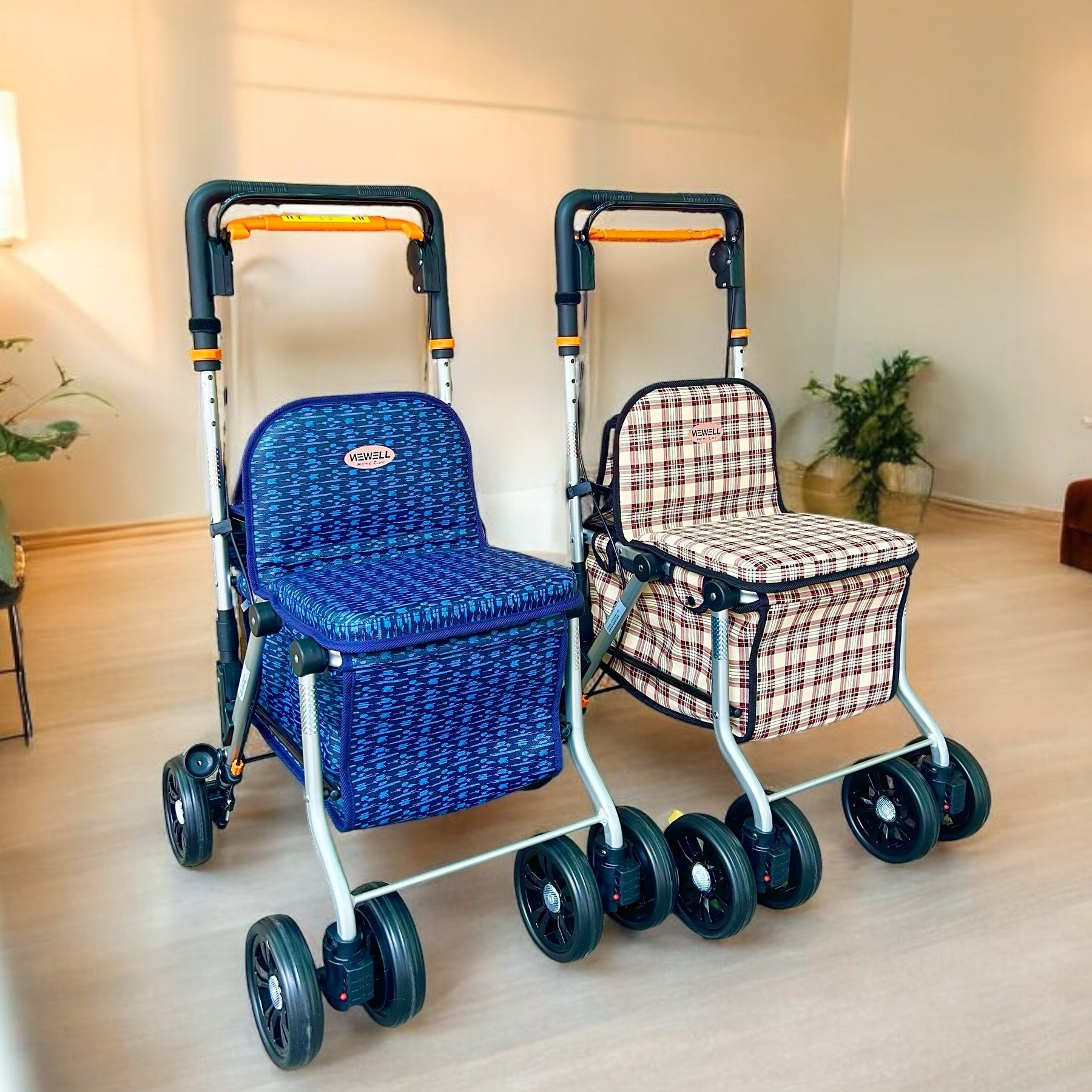 NEWELL F-707 접이식 보행보조차 노인용 실버카 효도선물 할머니유모차 보행차, 1개 120,000원