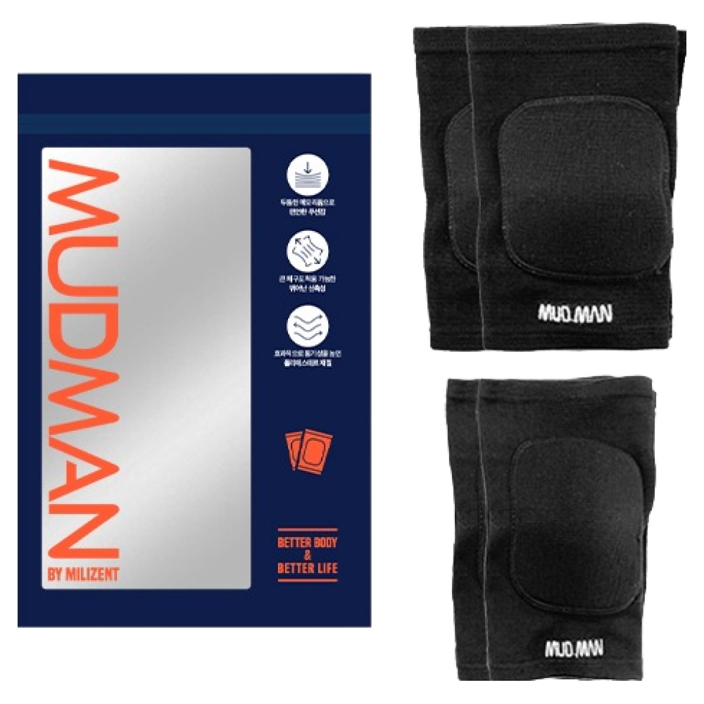 머드맨 무릎 보호대 2p + 팔꿈치 보호대 2p 세트, 1세트, 블랙 22,900원