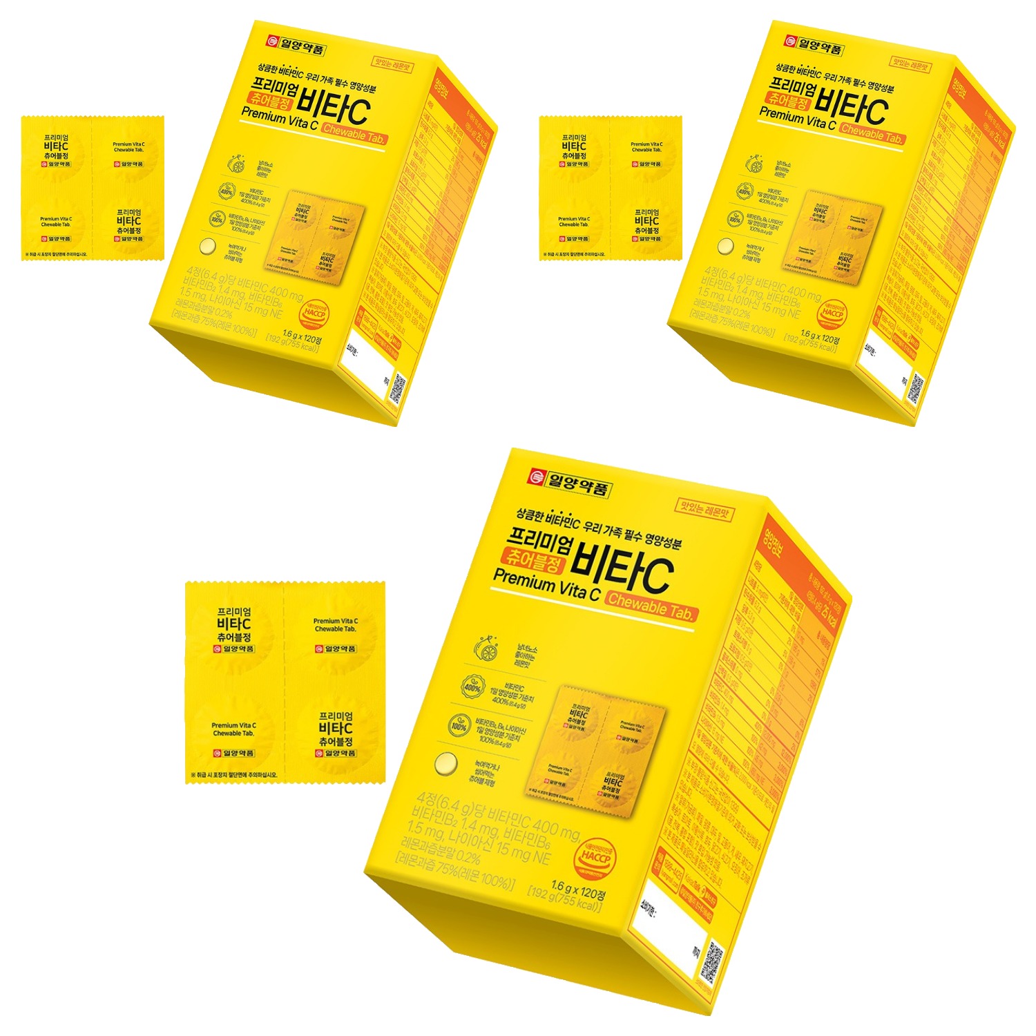 일양약품 프리미엄 비타C 츄어블정, 120정, 3개 23,300원