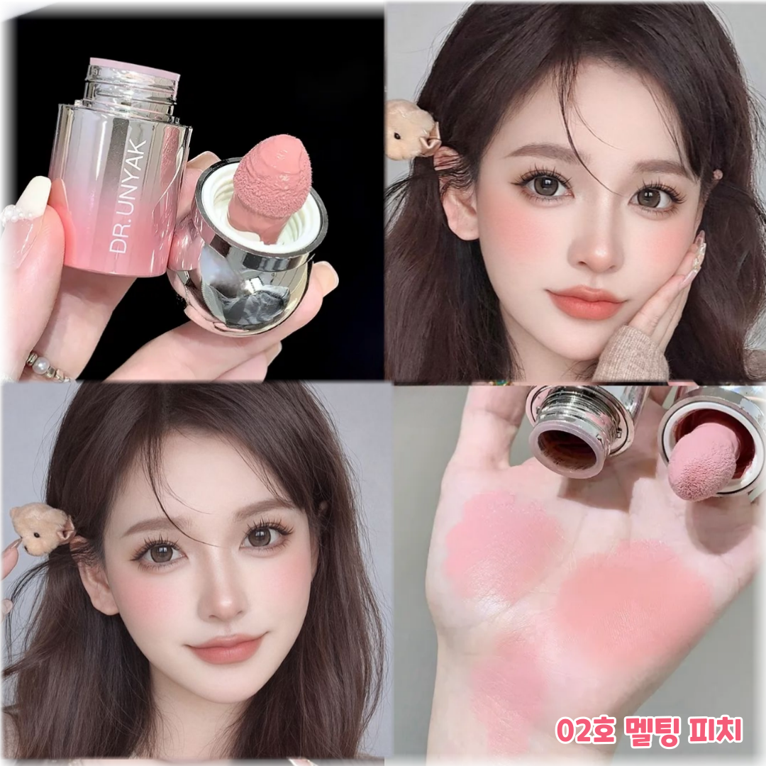 [ 초밀착 ] 제니로이드 아이돌 브러시형 리퀴드 블러셔 촉촉 밀착 볼터치, 1개, 02호 멜팅 피치 9,900원