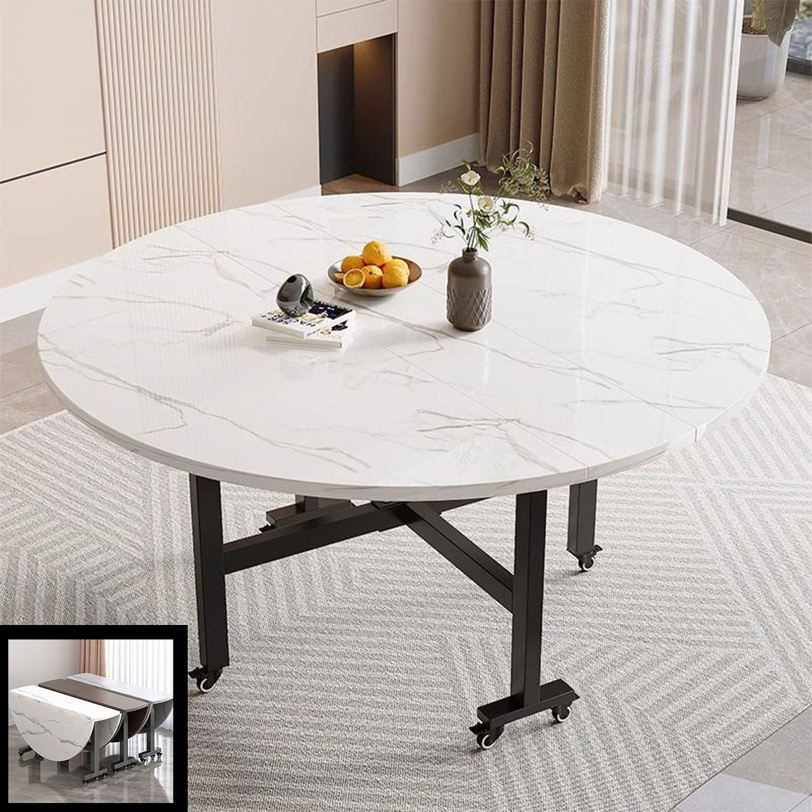 Zoomland 접이식테이블 다기능  접이식식탁 확장형식탁 식탁 원목식탁 수납이 간편하고 접이식식탁 139,000원