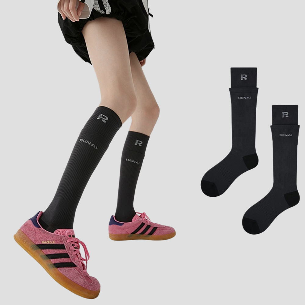 Hello Weekend 여성 양말 순색 봄여름 니삭스 패션 슬림 롱 양말 압박 중목 양말 반장 양말 장목 양말 다리 보온대 필라테스 1족 세트 24,990원