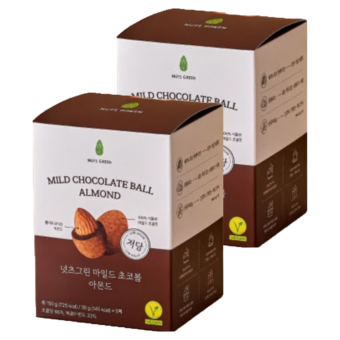 넛츠그린 저당 마일드 초코볼 아몬드 5p, 150g, 2개 23,600원