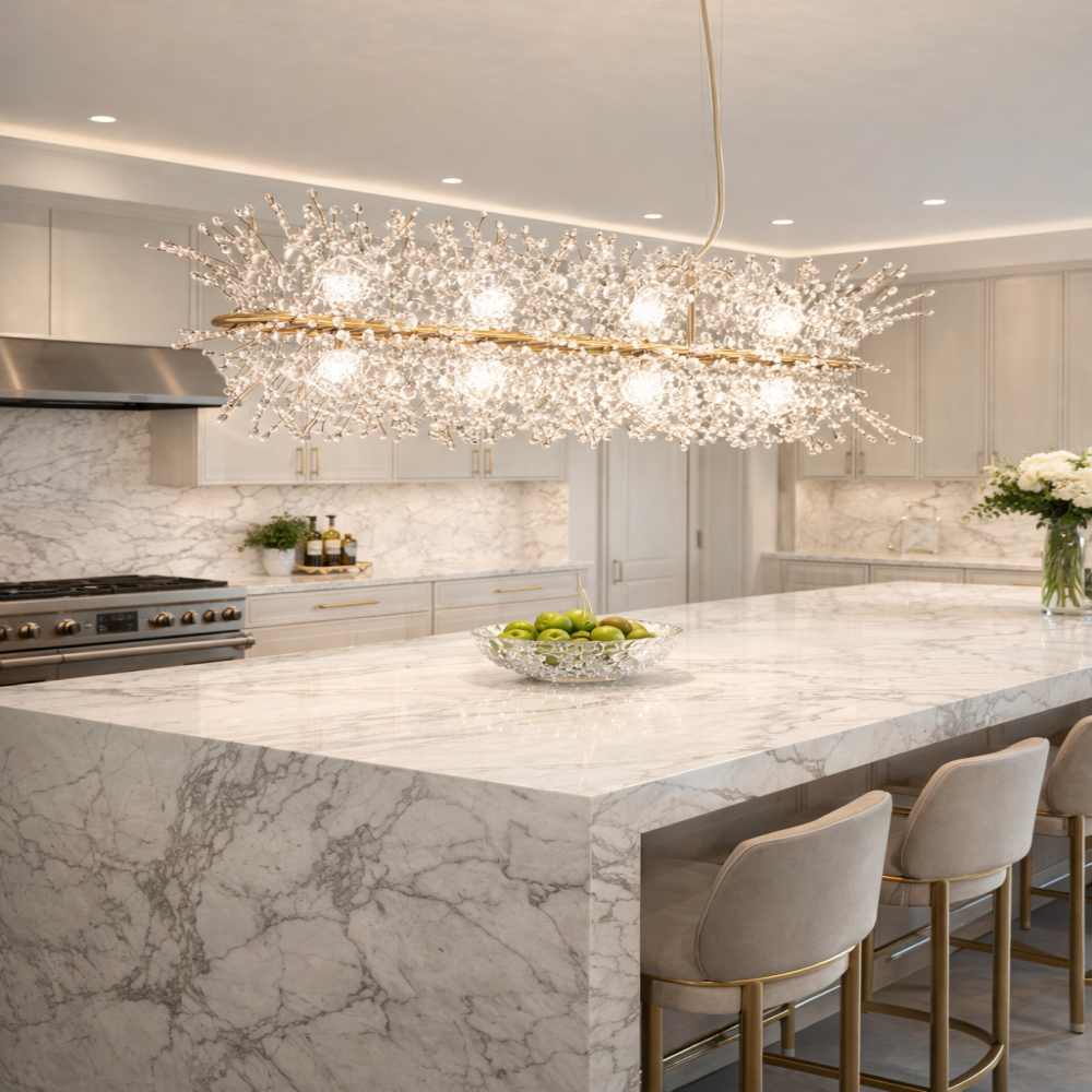 LED (램프포함) 삼색변환 아우렐리아 블룸 팬던트 12등 (눈꽃 조명) 크리스탈, 12등 179,000원