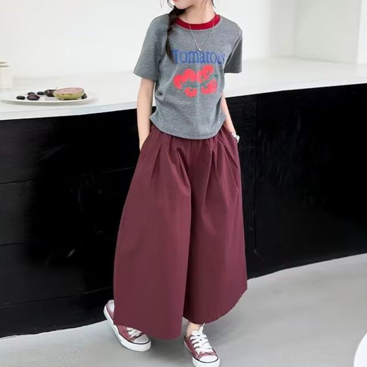 해피유통어린이 캐주얼 세트 반팔 티셔츠와 루즈핏 긴 바지 귀여운 스타일14세 이상 XG03 22,820원