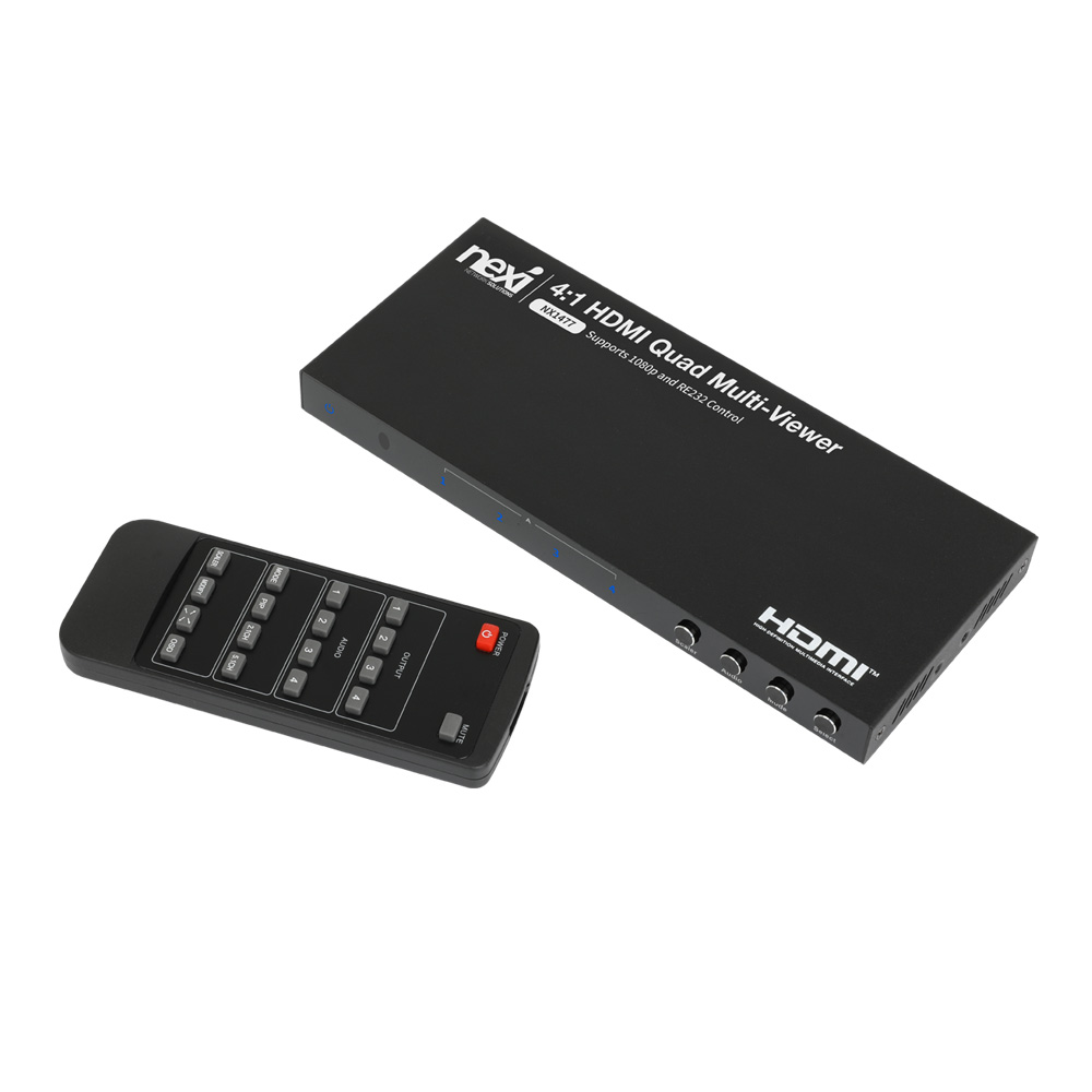 넥시 NX1477 4:1 HDMI 화면 분할기 멀티뷰어 NX-QMS0401 심리스 1080P 해상도 3.5mm+광 오디오 출력포트, 1개 67,000원