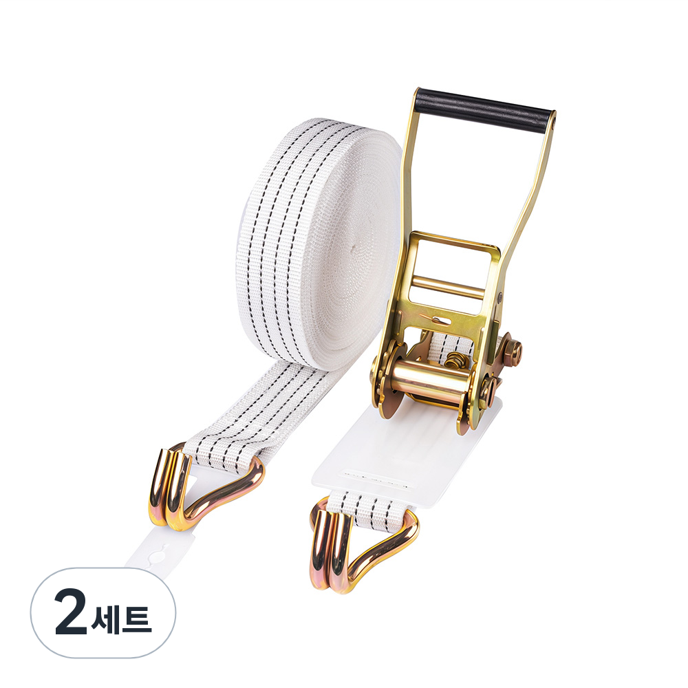 신명자동바 50mm 환봉 세트 깔깔이바 라쳇바 화물바 고정바, 2세트, 화이트 22,810원