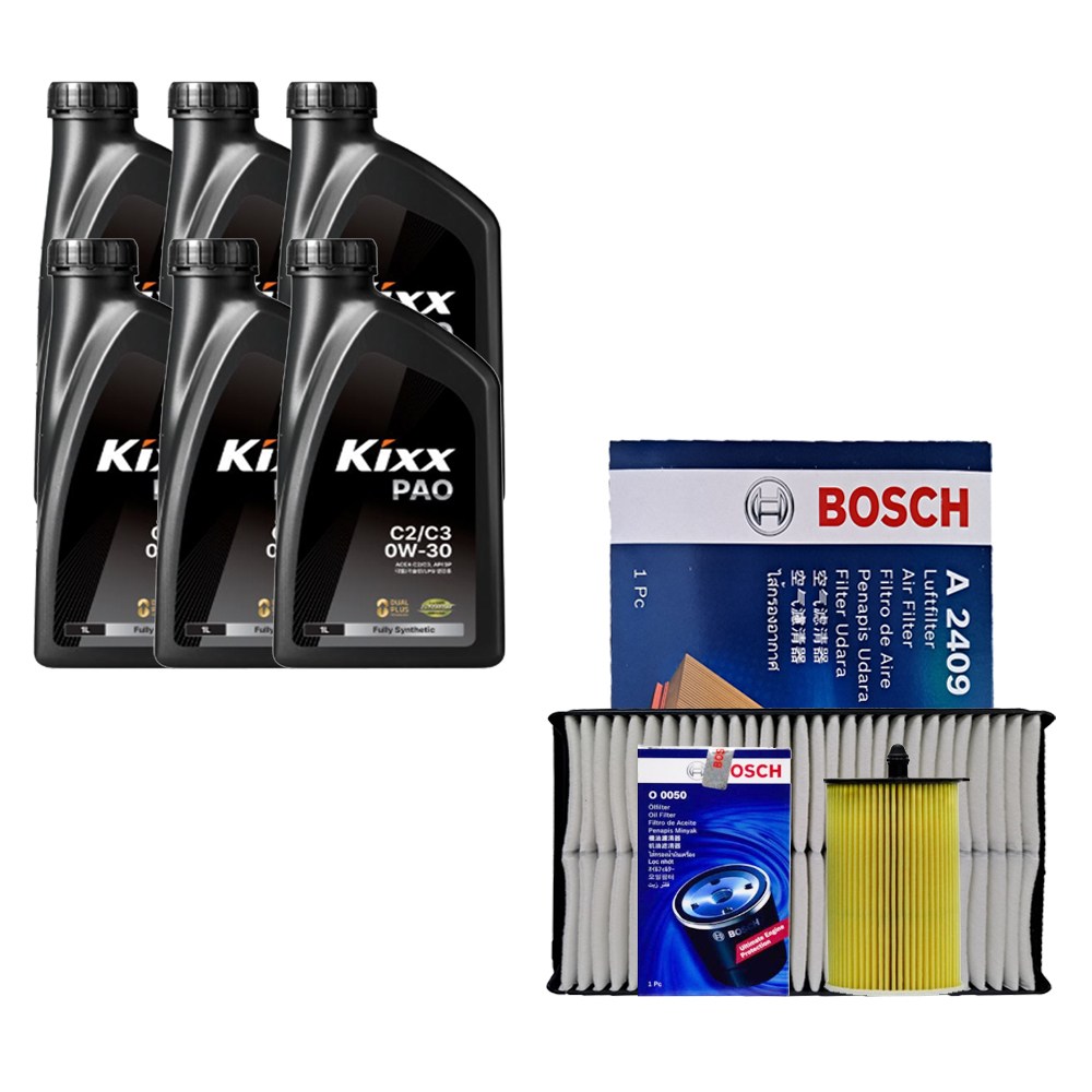 그랜저HG 3.0 LPI 킥스 PAO 0W30 6L 엔진오일 필터 세트 0050-2409 82,000원