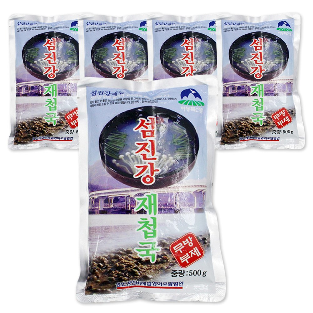 하동 섬진강 재첩국 500gX5팩 제첩진국 뽀얀국물, 5개, 500g 29,820원