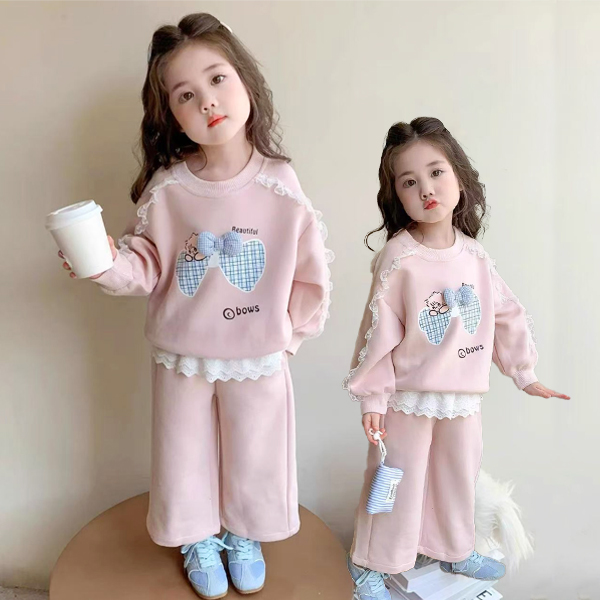 [더사랑이] 앤젤리본상하복 키즈 아동복 유아 상하복 상의+하의 세트 여아상하복세트 등원룩 나들이룩 23,900원