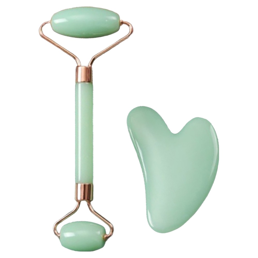 올웨일리 더블헤드 페이스 롤러 보드 + 괄사 마사지기 세트 TSP2514, 1세트, 그린 5,100원