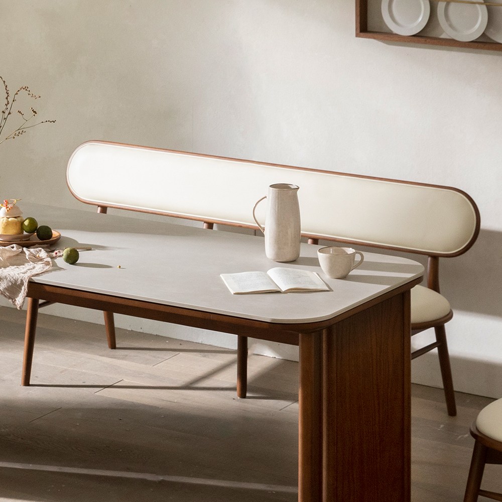 라움에스알 카이 PU 원목 쿠션 등받이 식탁 벤치의자 1100 208,000원