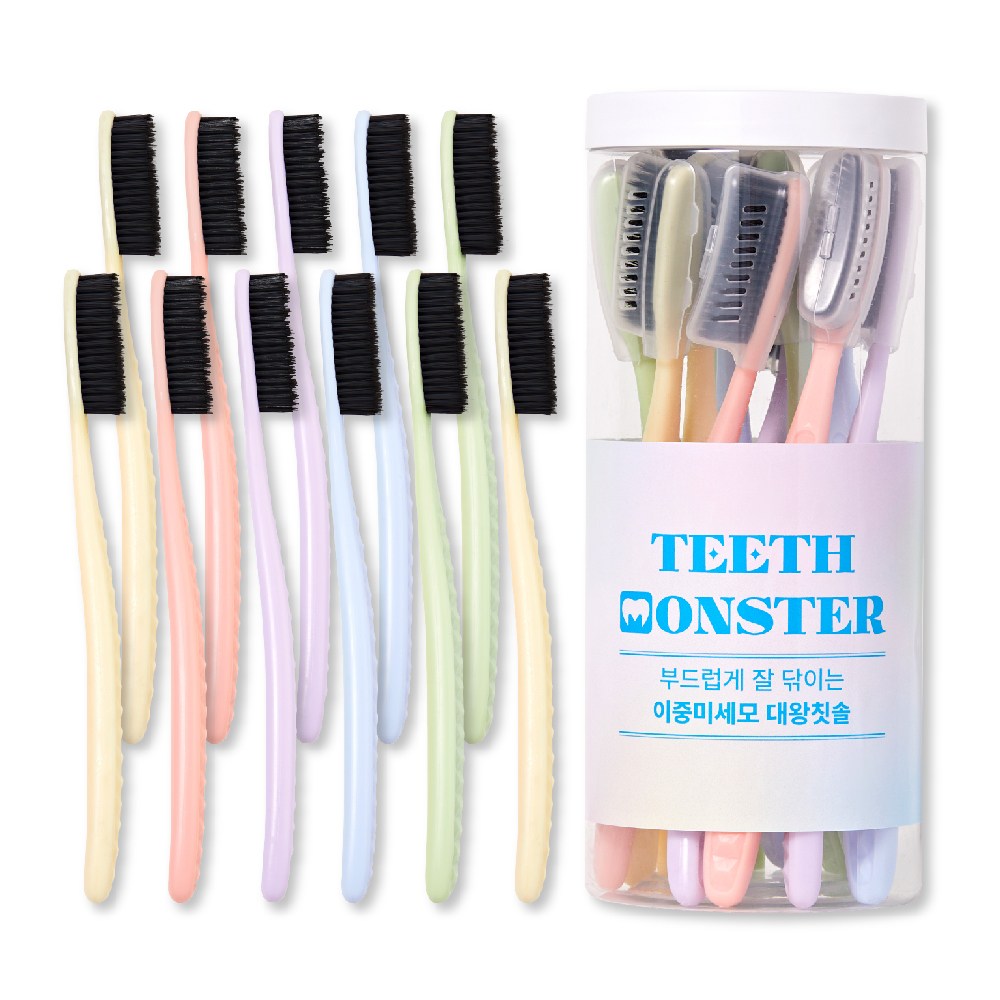 윌렉스 티스몬스터 부드러운 이중미세모 어금니 대왕칫솔, 1세트, 11개입 15,700원