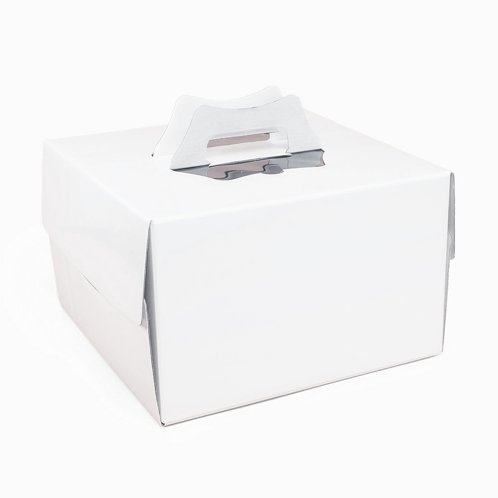 케익박스 미니 손잡이 쉬폰 케이크상자 백색 무지 3호 받침별도구매, 화이트, 50개 88,000원