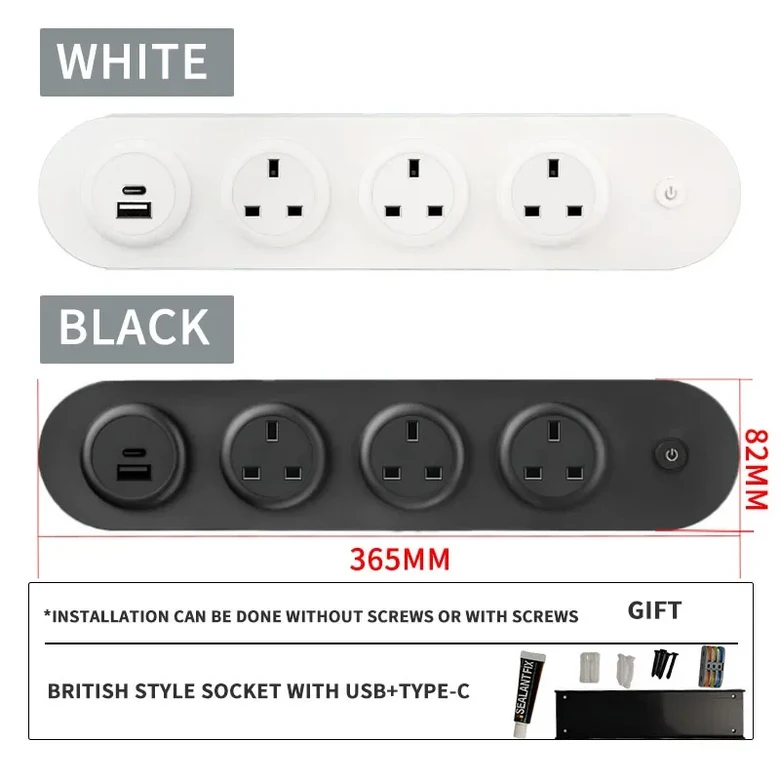 스위치 전원 콘센트가있는 벽걸이 형 데스크탑 소켓 주방 EU 미국 표준 USB C 포트 4000W 53,100원