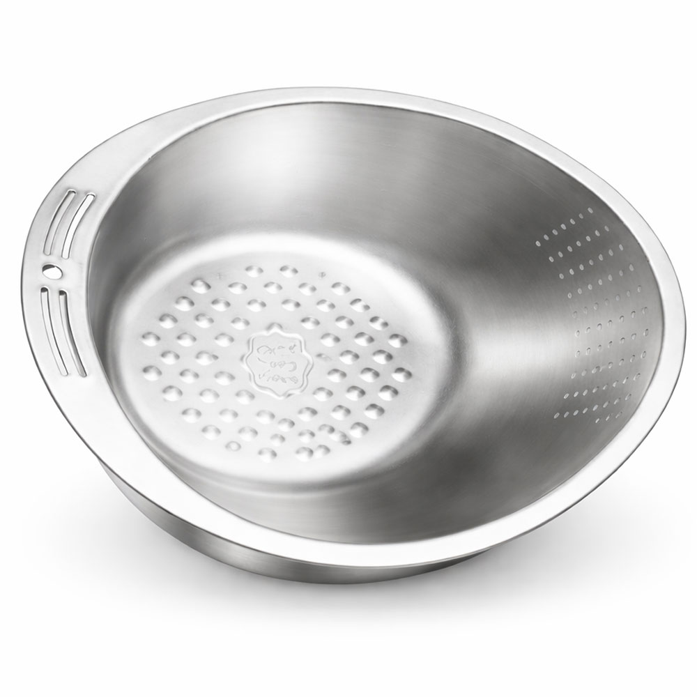 304 스테인리스 채반 믹싱볼 쌀씻는 세척볼, 1개, 실버 19,800원