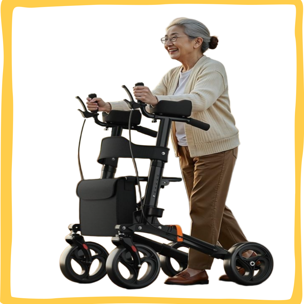 올드워커케어 걷기편한 노인보행기 보행보조기 어르신 보조차 접이식 할머니 유모차, 1개, 현재가 207,000원