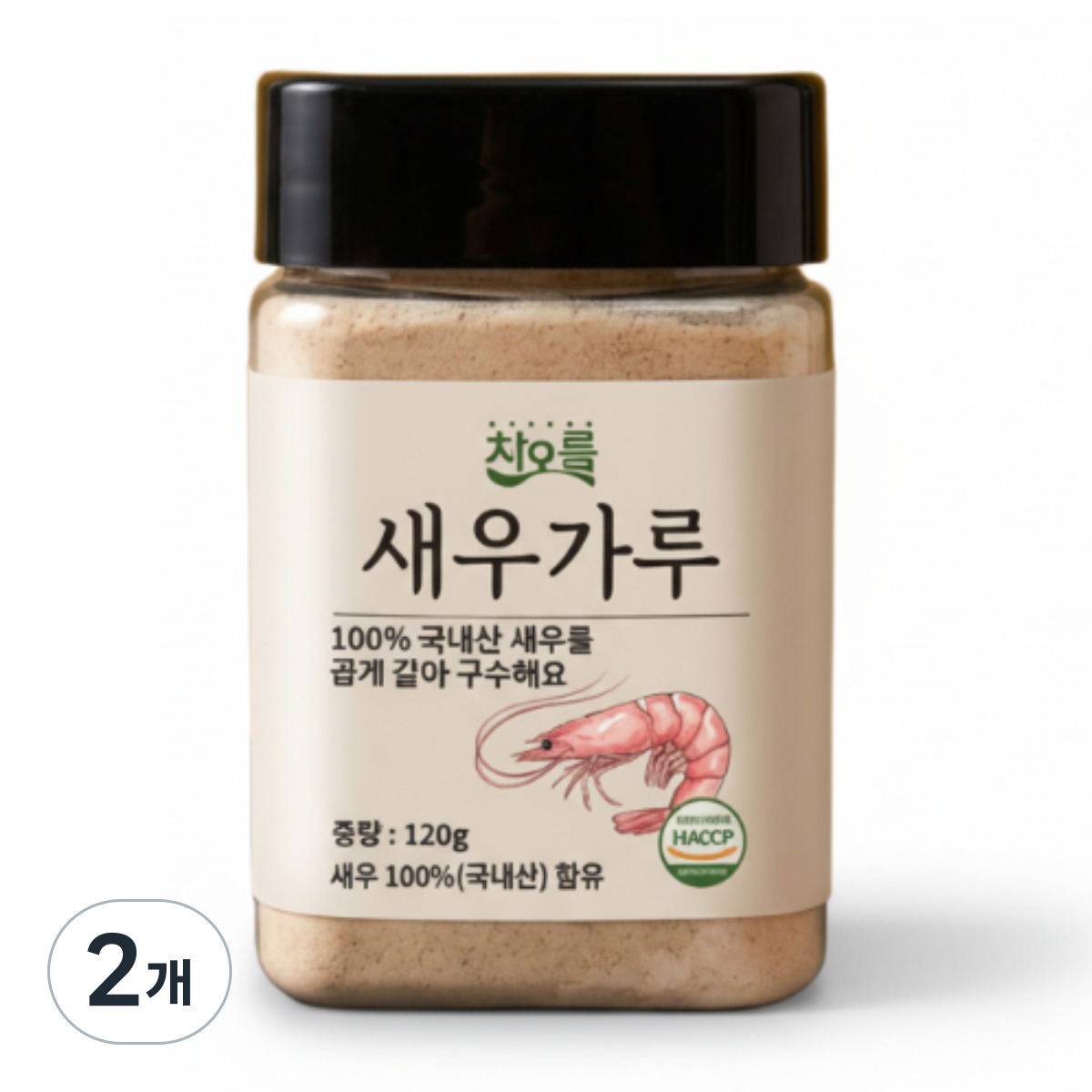 차오름 국산 구운 새우가루 무첨가 미세분말 HACCP, 2개, 120g 11,000원