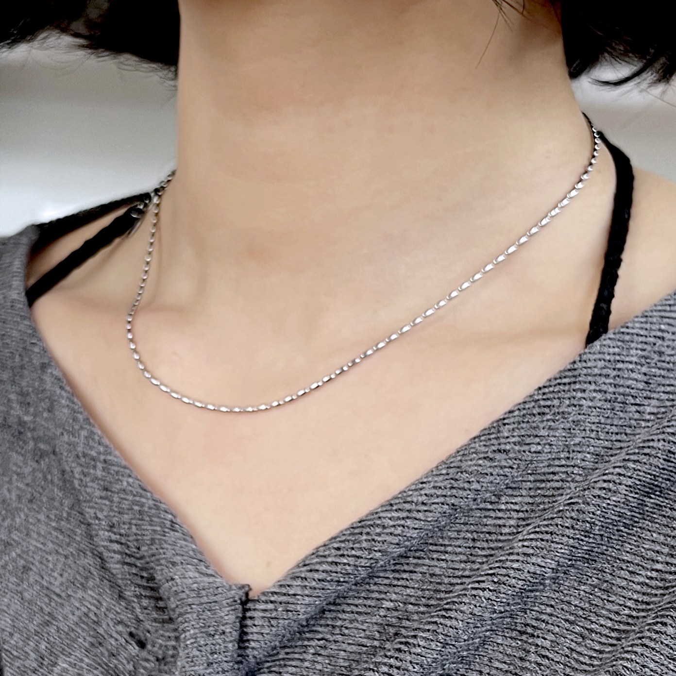 써지컬 체인 목걸이 여자 남자 변색없는 레이어드 목걸이줄 14,900원