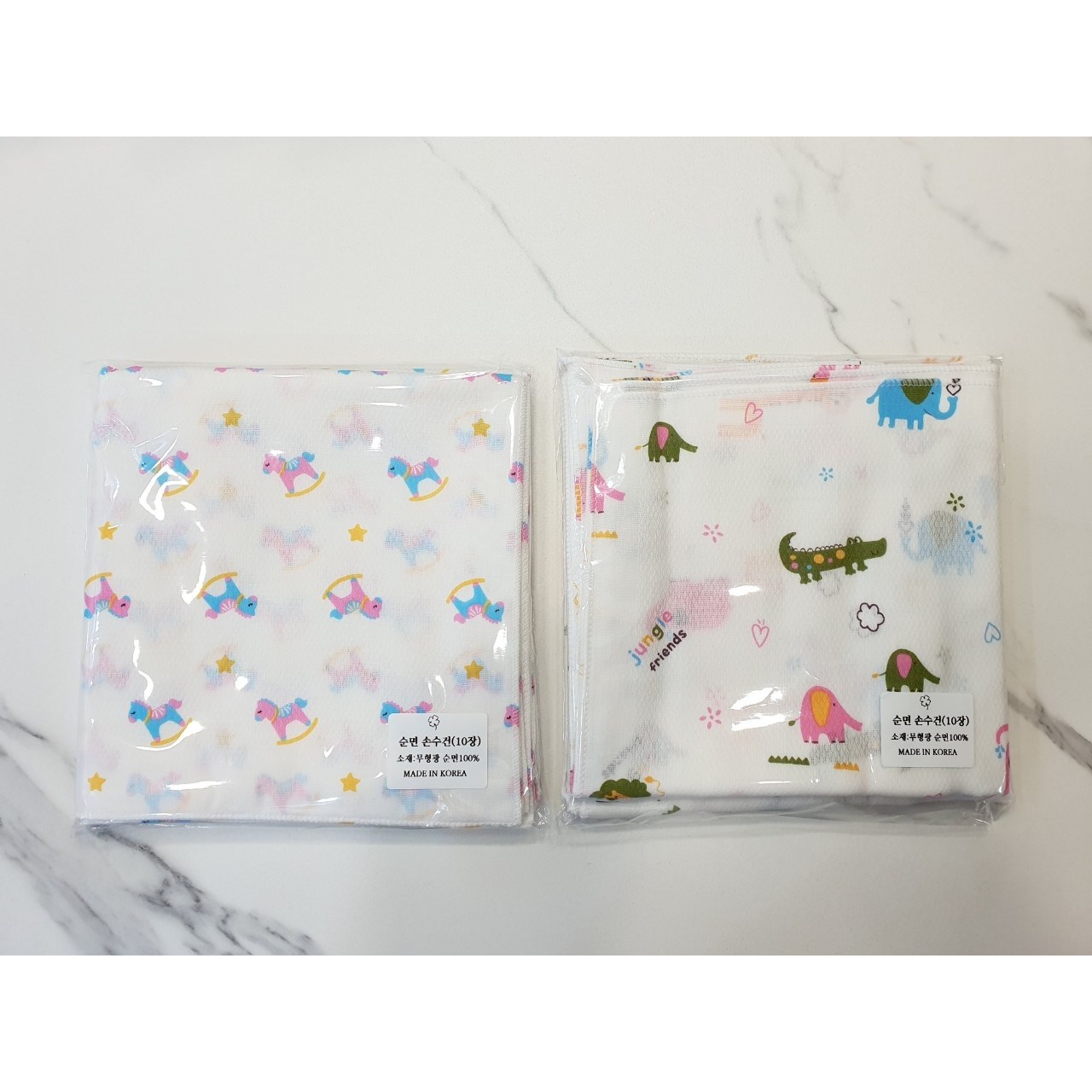 베이비헛 손수건(36*36) 10매/ 국산 순면 나염 손수건 신생아 아기 유아 나염손수건 출산 육아용품 4,900원