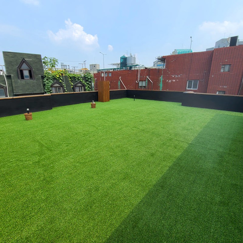 인조잔디 쉼터프 국내 생산 베란다 테라스 마당 정원 야외 매트 2mx25m, 1개, 35mm 2mx25m 400,000원