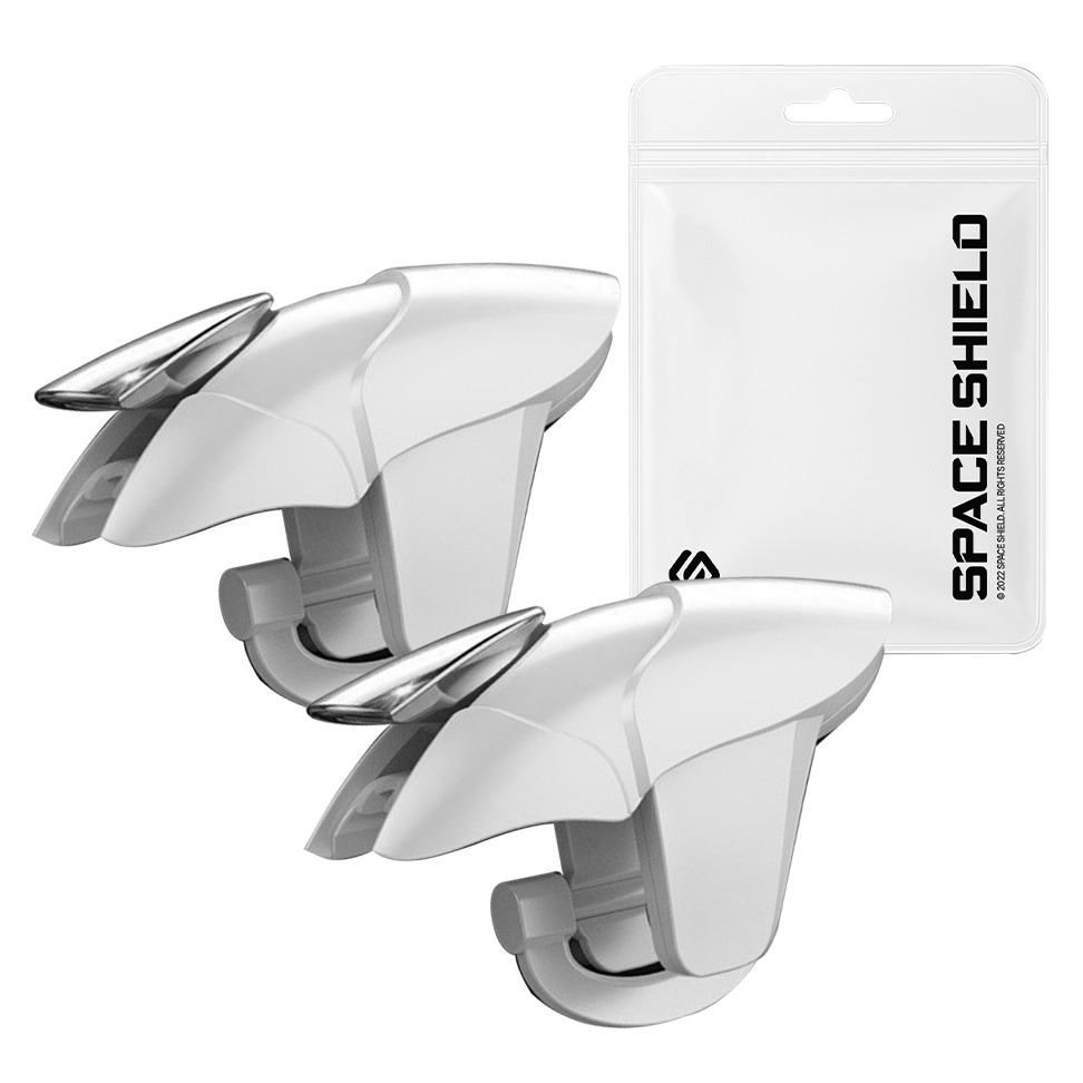 스페이스쉴드 스마트폰 호환 바이퍼 모바일 FPS 게임 사격 게이밍 4핑거 트리거 좌우세트, 화이트, 1세트, 단일상품 12,130원