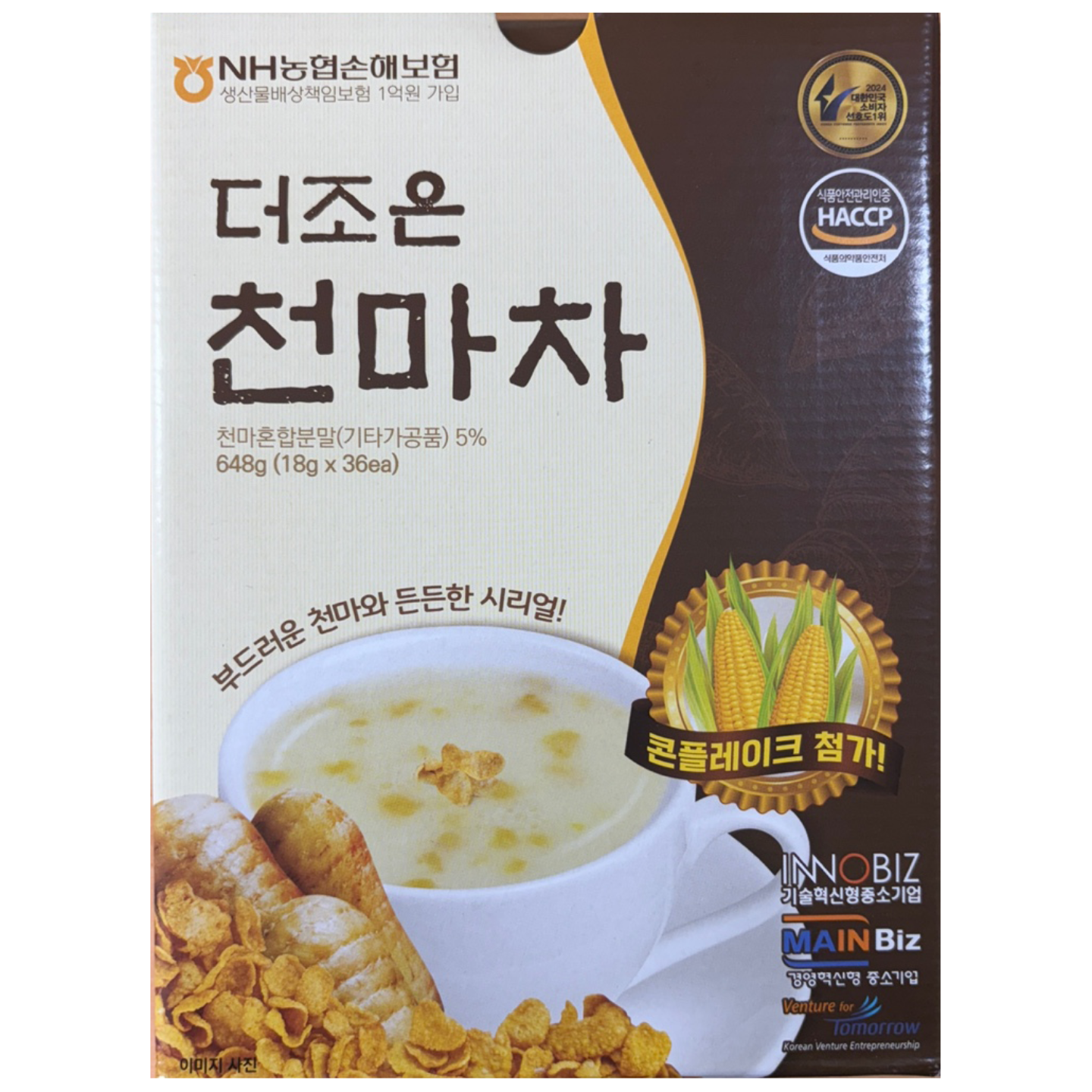 부드러운 천마와 든든한 시리얼 더조은 천마차, 18g, 36개입, 12개 88,800원