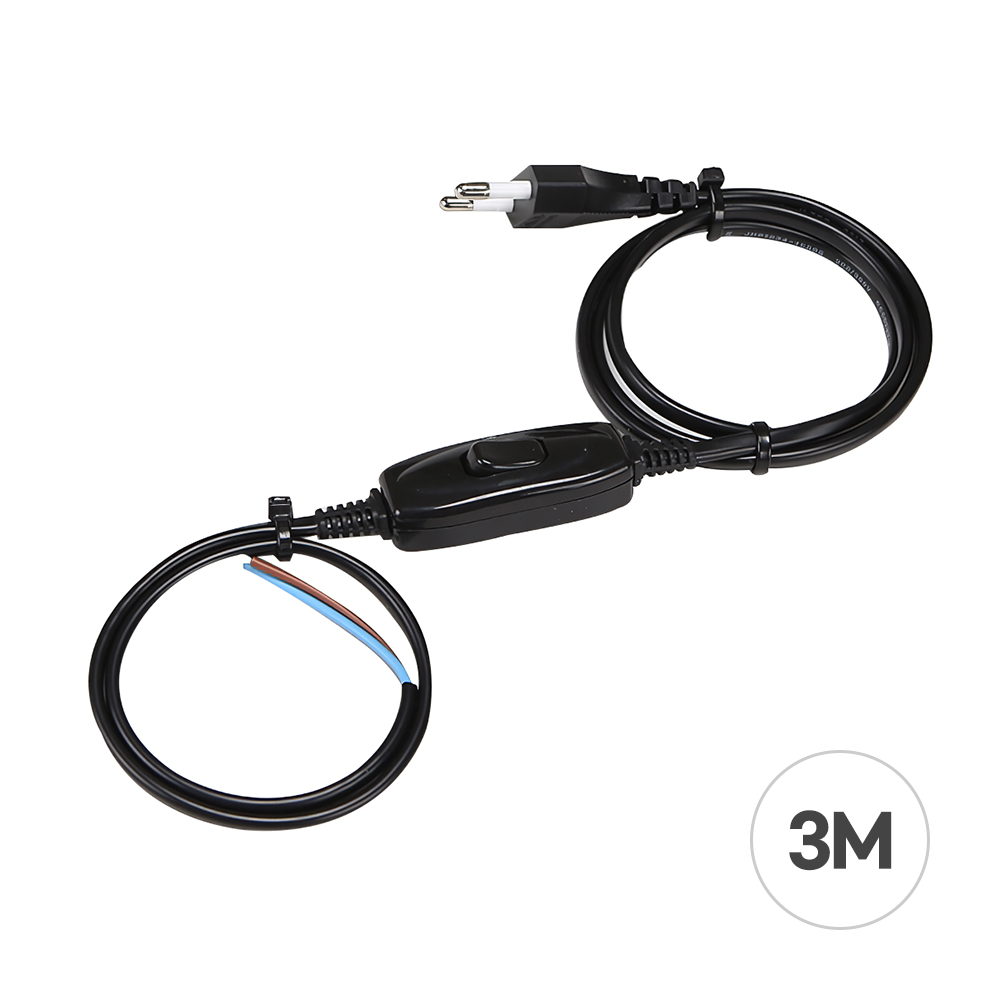 고래하우징 국산 전원 파워코드 중간스위치 연결용 3M 7,600원