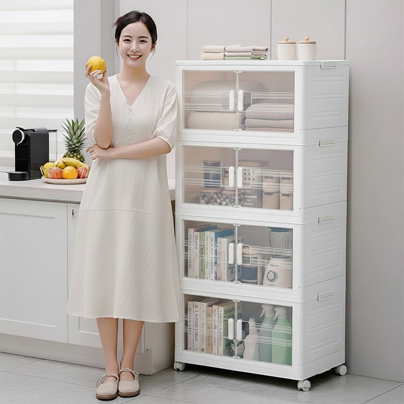씽크라이프 360도 이동식 폴딩 다용도 수납장 특대형 수납정리함 29,900원