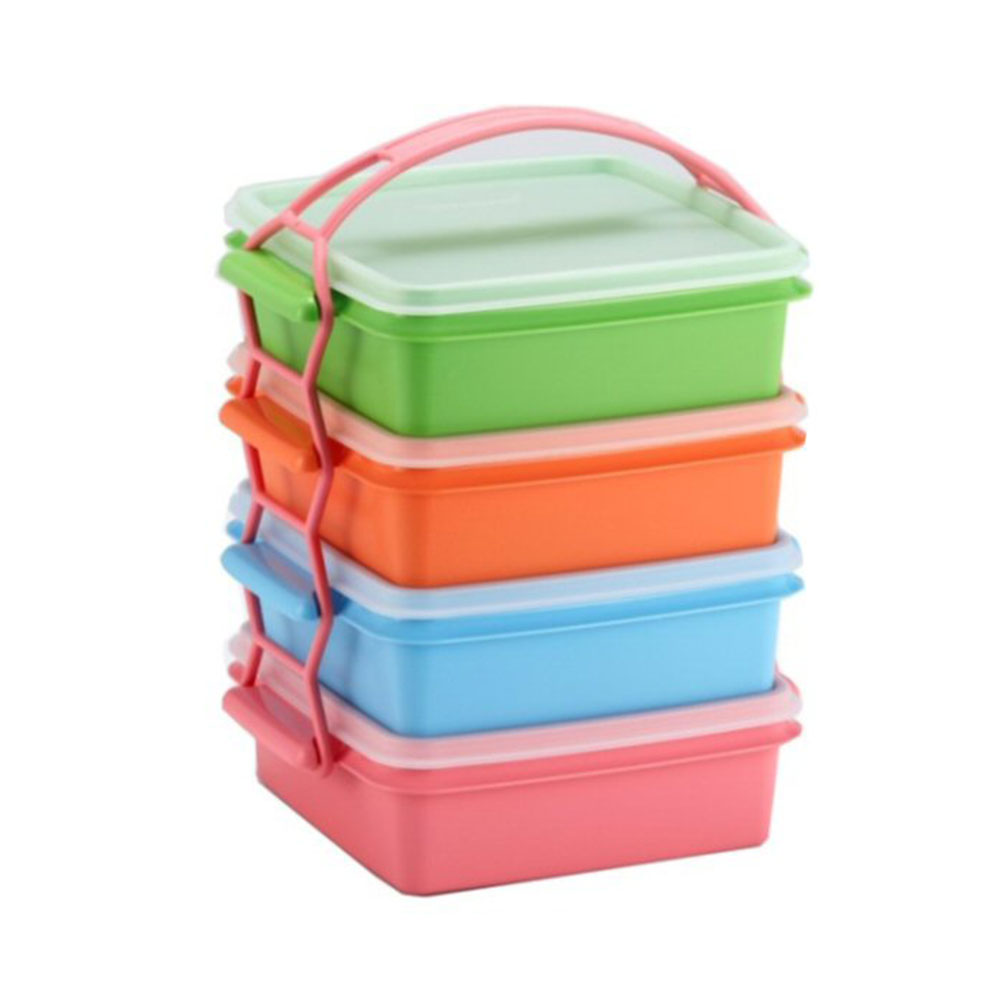 [타파웨어] 피크닉 4단 박스 도시락통 TP-PB4 식기세척기 사용가능 점심 보관통 소풍 야외용 42,900원